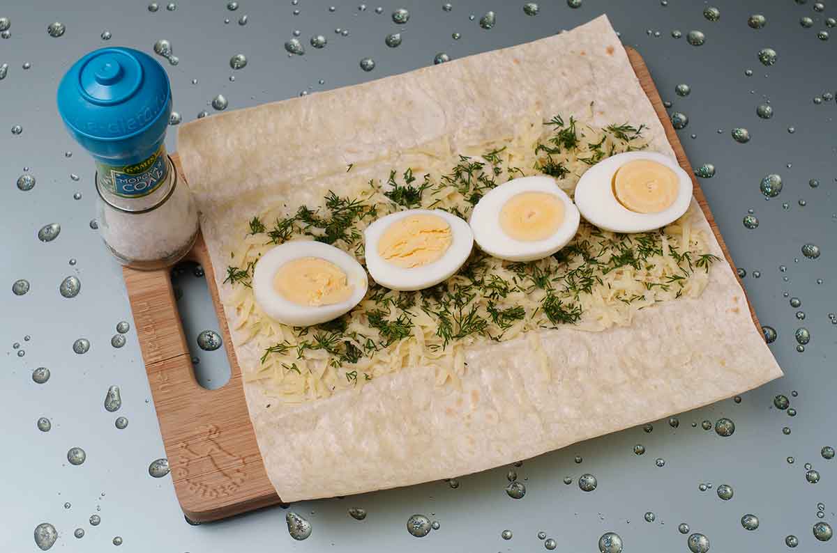Рецепт лаваш яйца сыр помидоры
