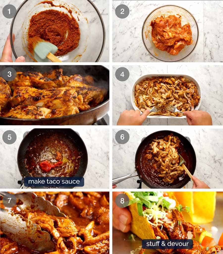 How to make chicken tacos